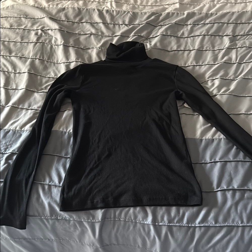 Nordstrom Black Turtleneck Top
